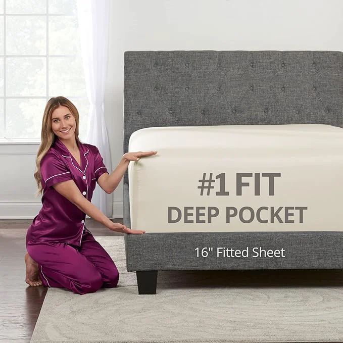 Elite Kids Twin Fitted Sheet – Extra Deep Pocket Kids Twin Fitted Sheet Only – Healthy