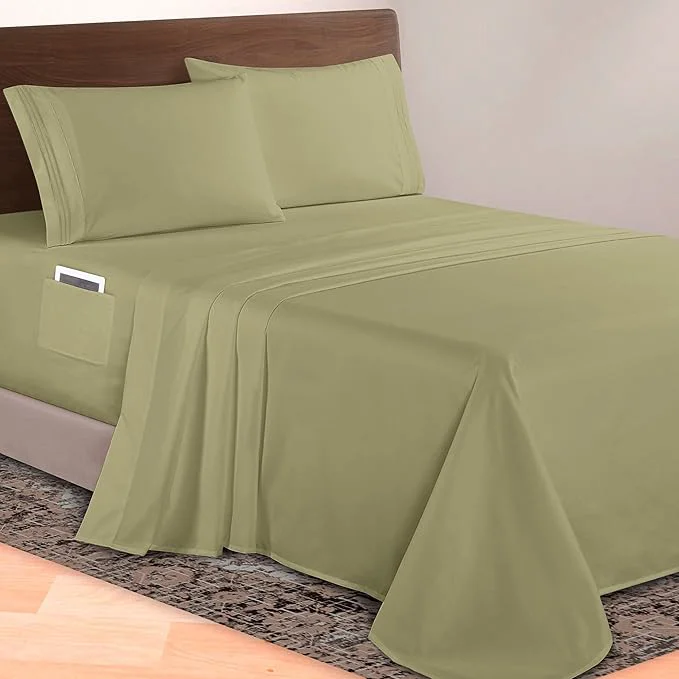 Responsible Elegant Comfort Luxurious 1500 Premium Hotel Quality Microfiber 4-Piece Sheet Crafted
