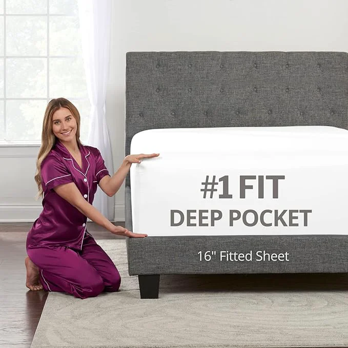 Fashionable White Fitted Sheet – Twin Fitted Sheets Only – Microfiber Fitted Sheets 1 Pack Green