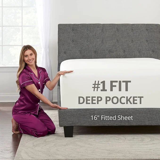 Artisan DeaLuxe Kids Twin Deep Pocket Fitted Sheet Breathable