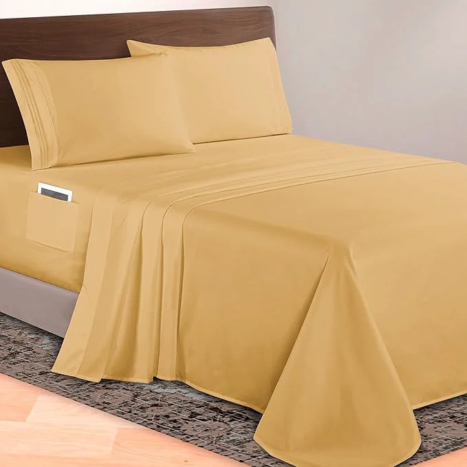 World-Class Elegant Comfort Luxurious 1500 Premium Hotel Quality Microfiber 4-Piece Sheet Trendy