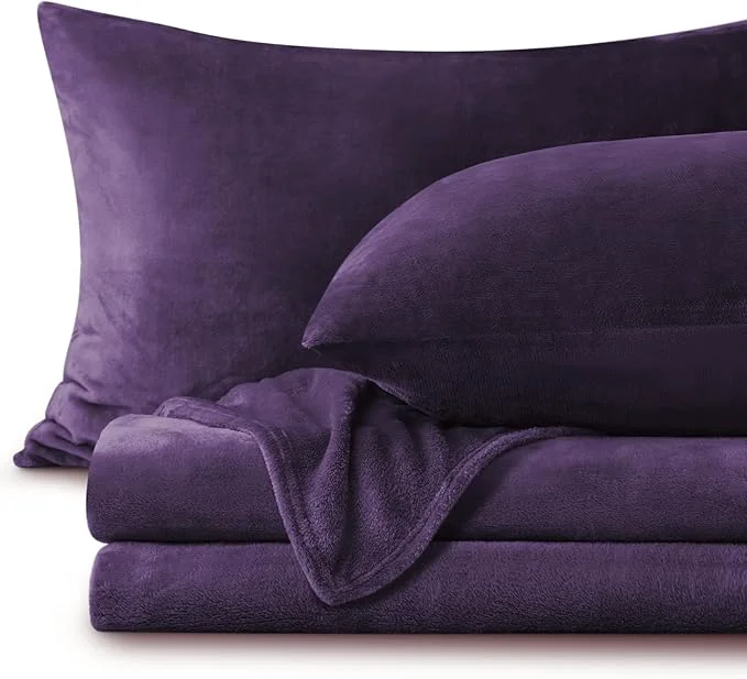 Easy-to-Use BEDELITE Flannel Sheets Twin Size Purple Expertly Made