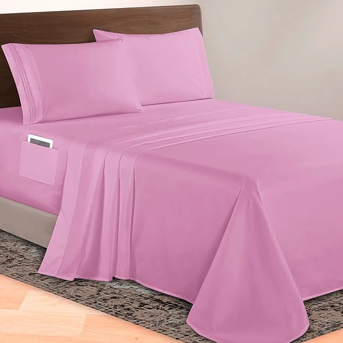 Fashionable Elegant Comfort Luxurious 1500 Premium Hotel Quality Microfiber 4-Piece Sheet High-Quality