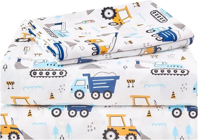 Flexible lasoftan Kids Sheet Set Twin Size 3 Pcs Boys Sheet Set Safe