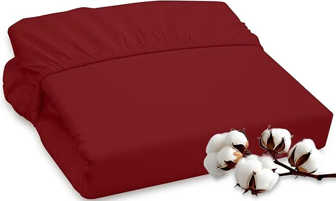 Excellent ROYALE LINENS 300 Thread Count Long Staple Combed Cotton Fitted Sheet King Reusable