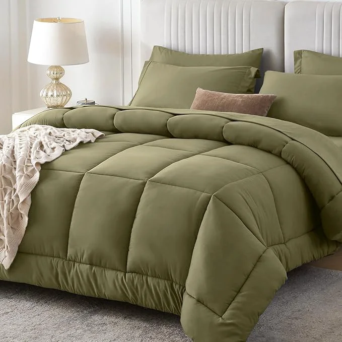 Expertly Made Sasttie King Size Comforter Set 7 Pieces Bed in a Bag King Complete Bedding Flexible
