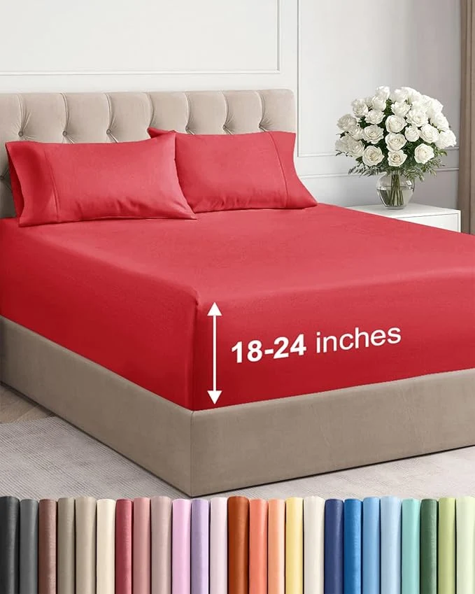 Soft Extra Deep Queen Sheet Set Luxury