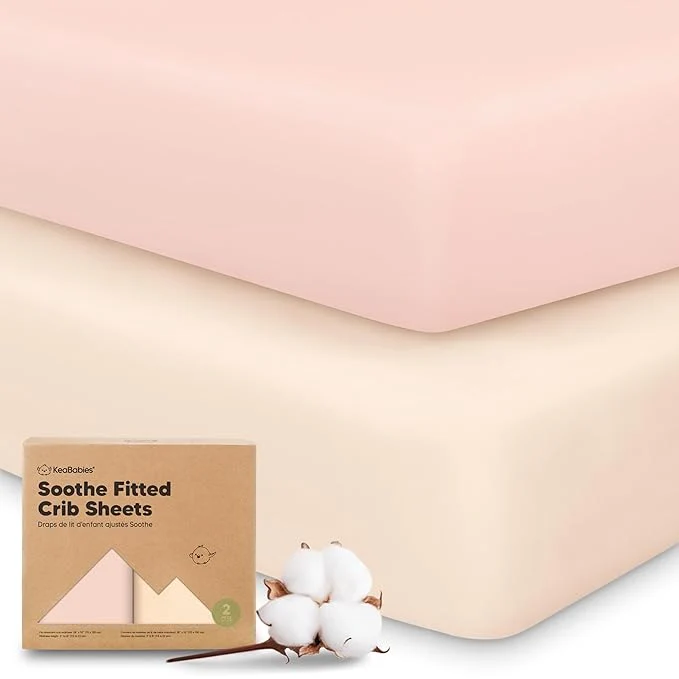 Safe KeaBabies 2-Pack Organic Crib Sheets Fine Crafted