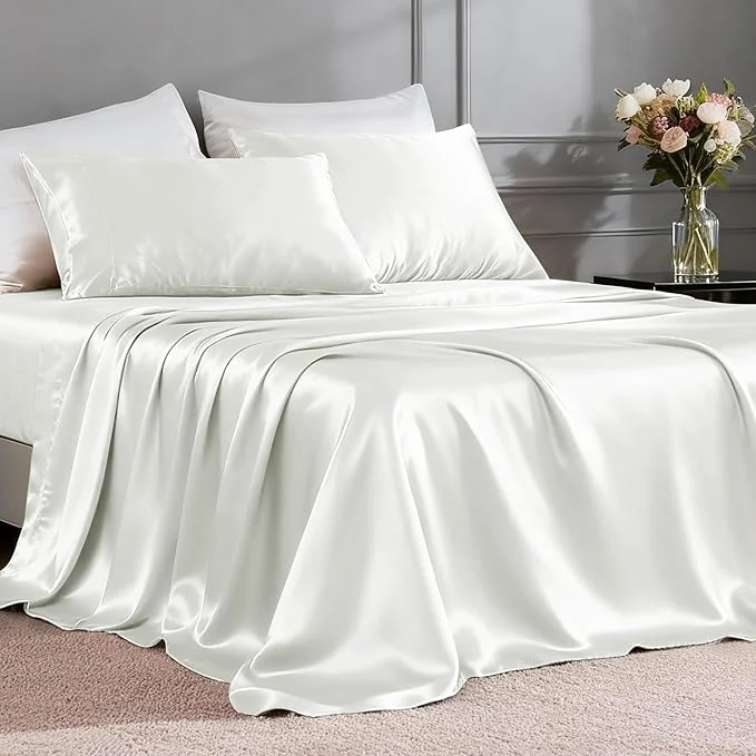 Professional FreshCulture Satin Sheets Twin XL Bed Set Verified