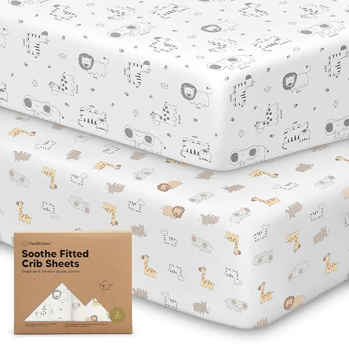 Effective KeaBabies 2-Pack Organic Crib Sheets Minimalist