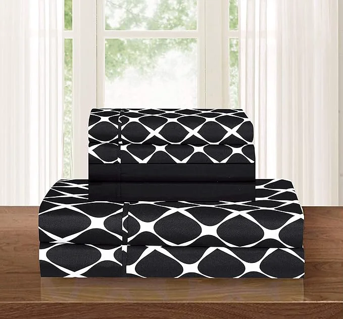 Enhanced Elegant Comfort Luxury Softest and Coziest 6-Piece Bed Sheet Set Wrinkle Superior