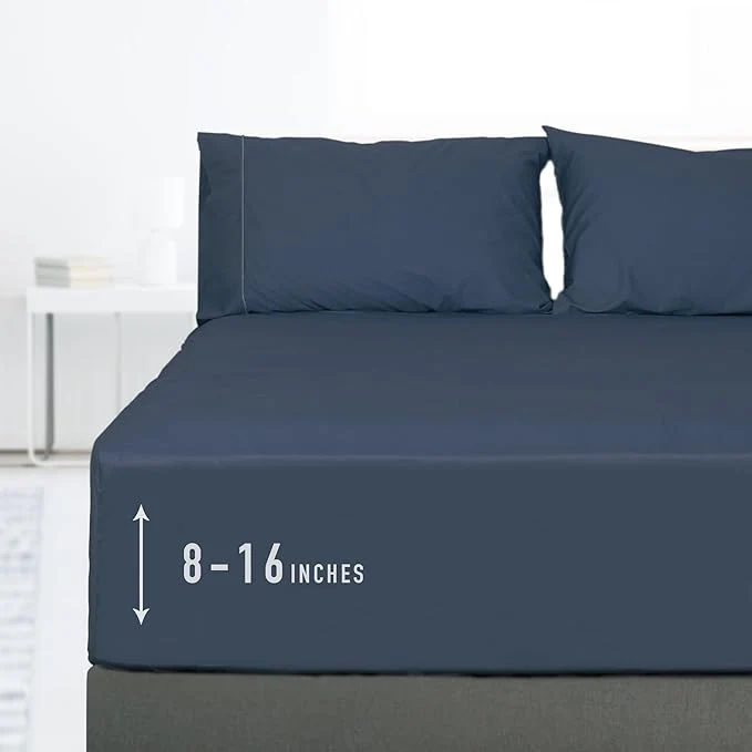 Clean Sunflower Queen Fitted Sheet 1-Piece Deep Pocket Fitted Bottom Sheet 16 Stylish