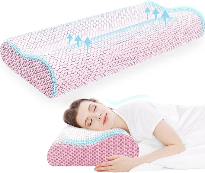 Official CloudBliss Memory Foam Pillow Ergonomic Neck Contour Cervical Pillow Comfortable