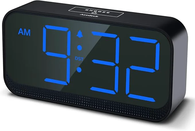 Breathable Acedeck Battery Operated Digital Clock Cordless Small Alarm Clock Trendy