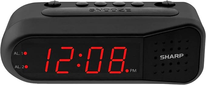 Sustainable Sharp Easy-Set Digital Alarm Clock Verified