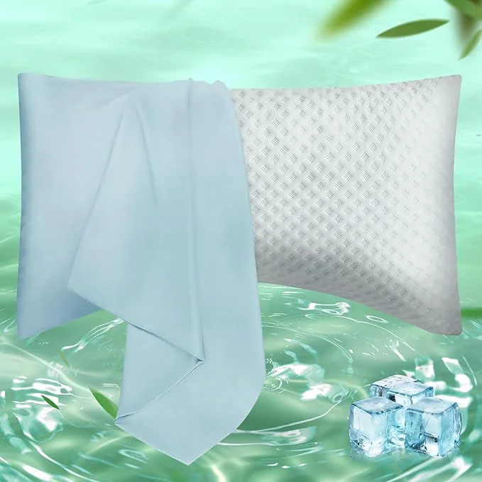 Reliable Curved Pillow Case Queen Size Side Sleeper Pillow Cases Cover Cooling Rayon Luxury