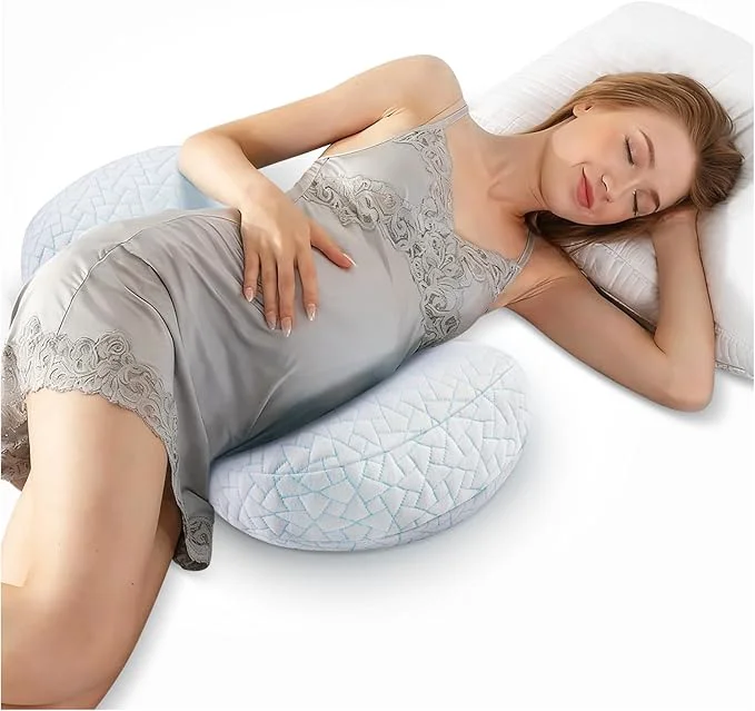 Eco-Friendly Pregnancy Pillows for Sleeping Adjustable Travel Wedge Pillow for Belly Comfortable