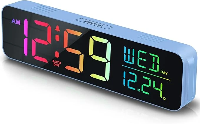 Certified Peakeep Loud Digital Alarm Clock Large Display Safe