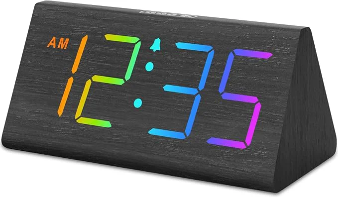 Eco-Friendly DreamSky Wooden Digital Alarm Clock Fine