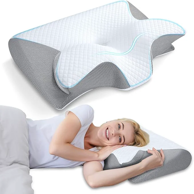 Next-Generation HOMCA Memory Foam Cervical Pillow 2 in 1 Ergonomic Contour Orthopedic Pillow User-Friendly