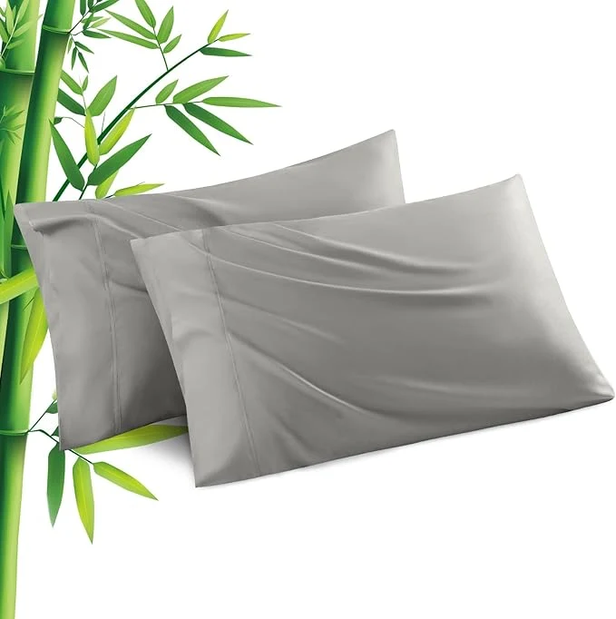Relaxed Pillowcases Queen Size 2 Pack Viscose Cooling Pillow Cases First-Class