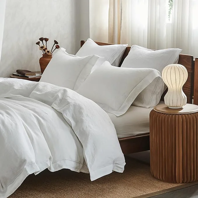High-Grade Simple Opulence Washed Linen Duvet Cover Set Enhanced