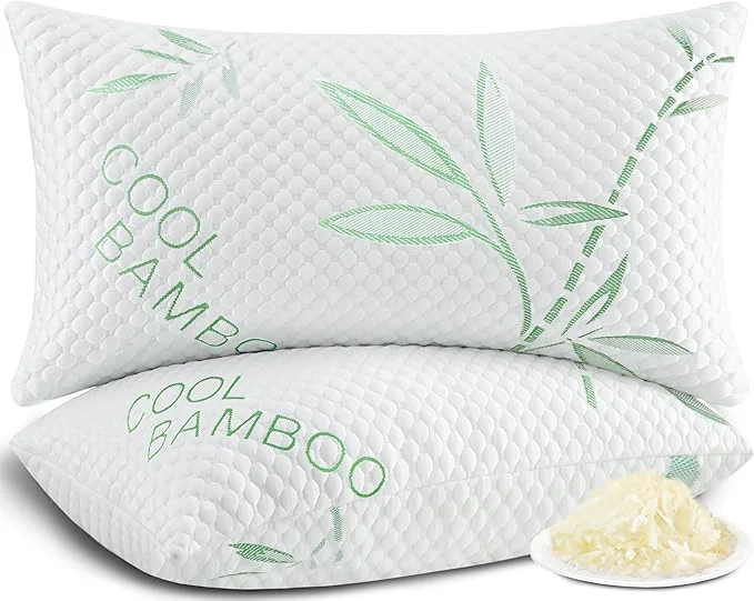 Innovative Shredded Memory Foam Pillows Cooling Pillows Standard Size Set of 2 Adjustable Quality