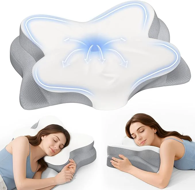 Detailed Cervical Neck Pillow Ergonomic Memory Foam Pillows Trendy
