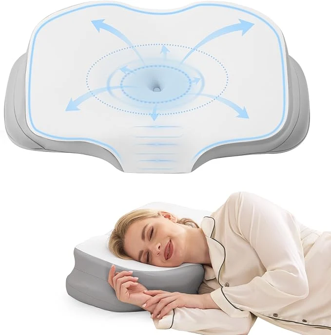 Sustainable Cervical Neck Pillow for Sleeping Ergonomic Side Sleeper Pillow Memory Foam Practical