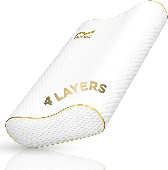 High-Performance Royal Therapy 4-Layer King Contour Pillow Side Sleeper Pillow Orthopedic Minimalist