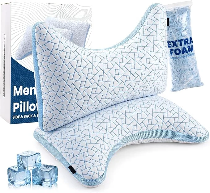 Genuine A-Pce Adjustable Pillow Queen Size Set of 2 Bed Pillows Natural