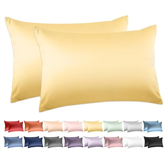 Lightweight Cotton Standard Pillowcases Set of 2 Deep Dream 600 Thread Count Pillow Soft