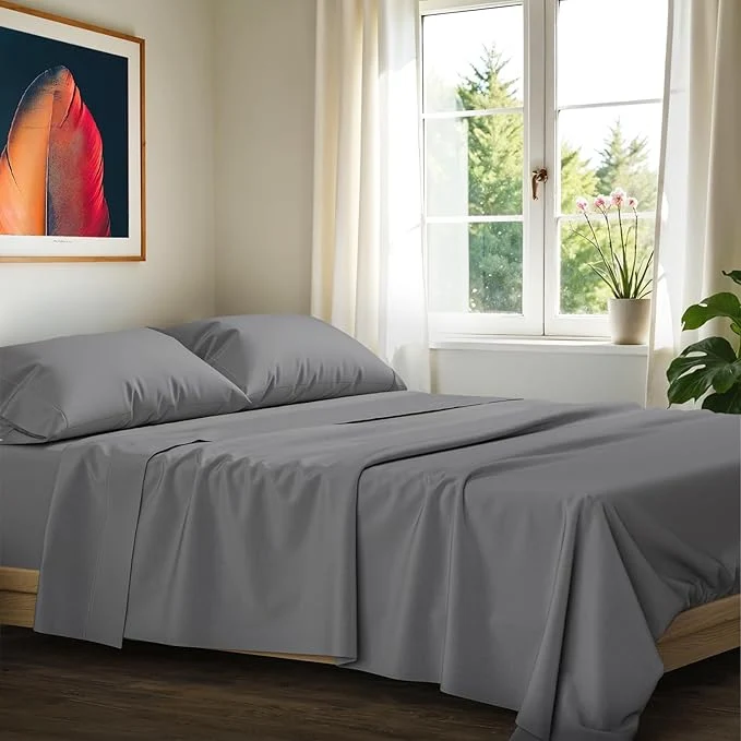 Durable Egyptian Cotton Sheets California King Size Natural