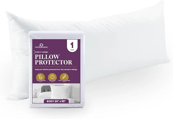 Classic CirclesHome Pillow Protectors Single Pack Body Zippered Crafted