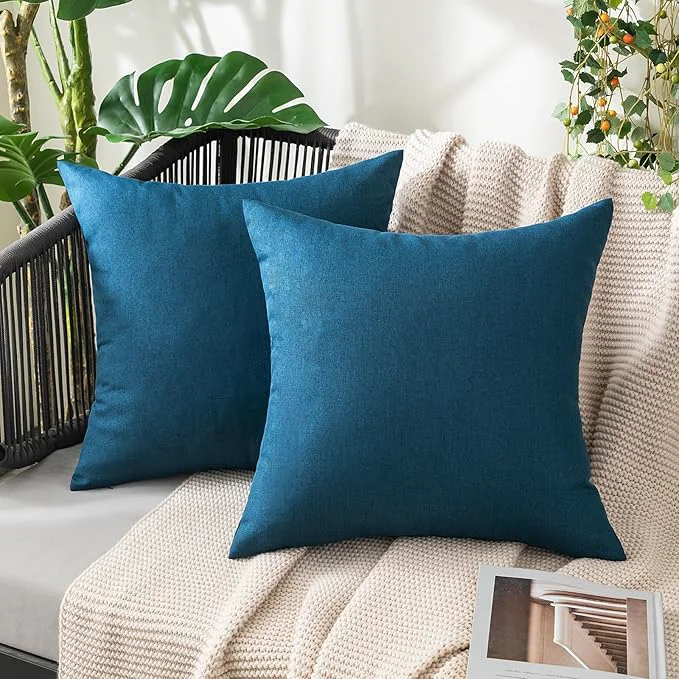 High-Quality MIULEE Pack of 2 Decorative Outdoor Solid Waterproof Throw Pillow Covers Euro Fast