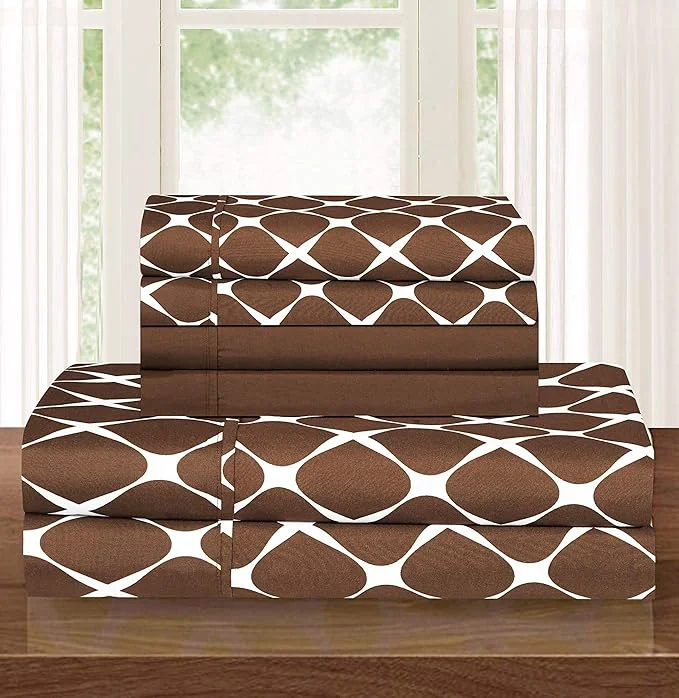 Sustainable Elegant Comfort Luxury Softest and Coziest 4-Piece Bed Sheet Set Wrinkle Minimalist