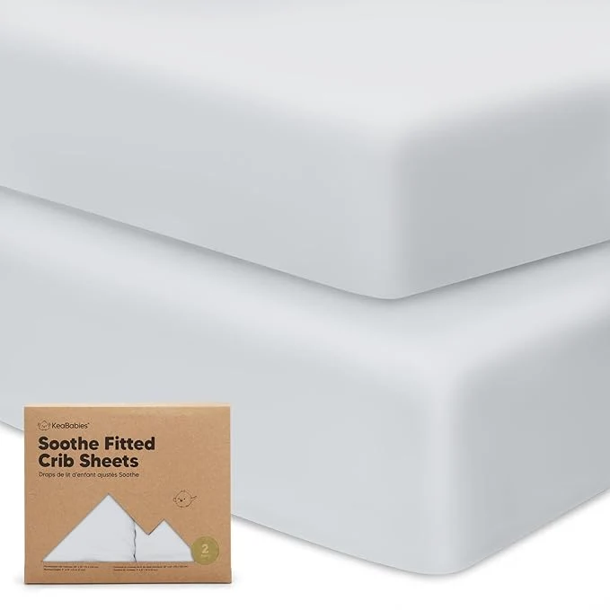 Relaxed KeaBabies 2-Pack Organic Crib Sheets Green