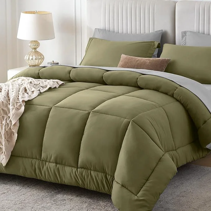 Enhanced Sasttie Full Size Comforter Sets 7 Pieces Reversible Bed in a Bag Full Healthy