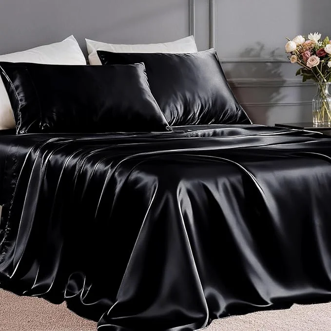 Quality FreshCulture Satin Sheets King Size Clean