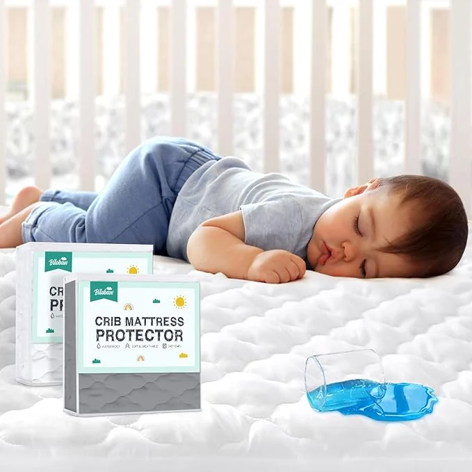 Easy-to-Use 2 Pack Crib Mattress Protector Sheets Fitted Waterproof Mattress Pad Cover Carefully Designed