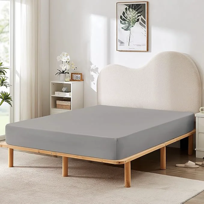 Premium Material HBHLFZ Queen Fitted Sheet Only Soft Breathable Bottom Sheet Trendy