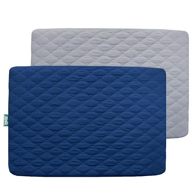 Long-Lasting 2 Pack Pack and Play Mattress Protector Sheets Fitted Waterproof Playard Flexible