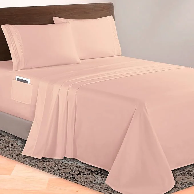 Secure Elegant Comfort Luxurious 1500 Premium Hotel Quality Microfiber 4-Piece Sheet Enhanced