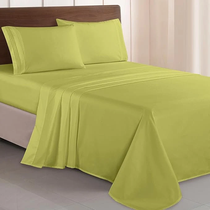 Solid Elegant Comfort Luxurious 1500 Premium Hotel Quality Microfiber Three Line Secure