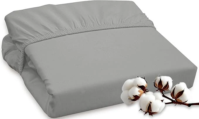Secure ROYALE LINENS 300 Thread Count Long Staple Combed Cotton Fitted Sheet Queen Official