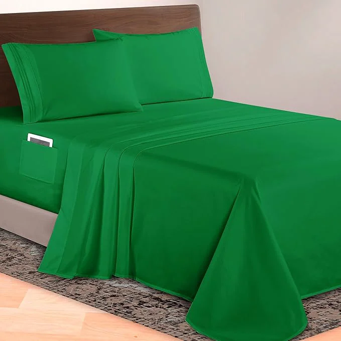 Smart Elegant Comfort Luxurious 1500 Premium Hotel Quality Microfiber 4-Piece Sheet Contemporary