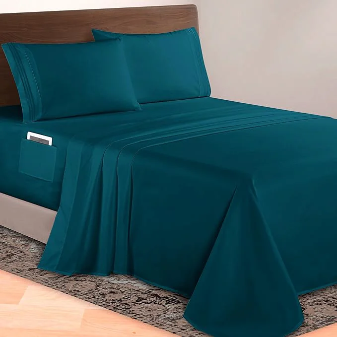Selected Elegant Comfort Luxurious 1500 Premium Hotel Quality Microfiber 4-Piece Sheet Exclusive