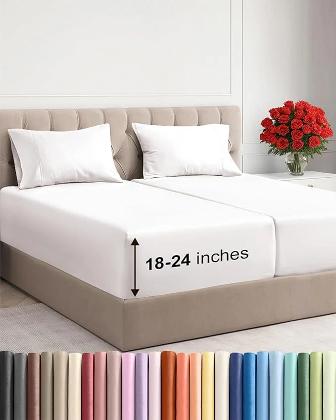 Easy-to-Use Extra Deep Split King Sheet Set Fine