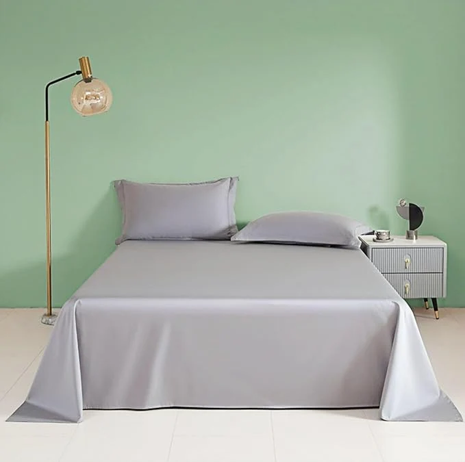 Long-Lasting Twin Size Flat Sheet Only Soft 300 Thread Count Cotton Flat Sheets Professional