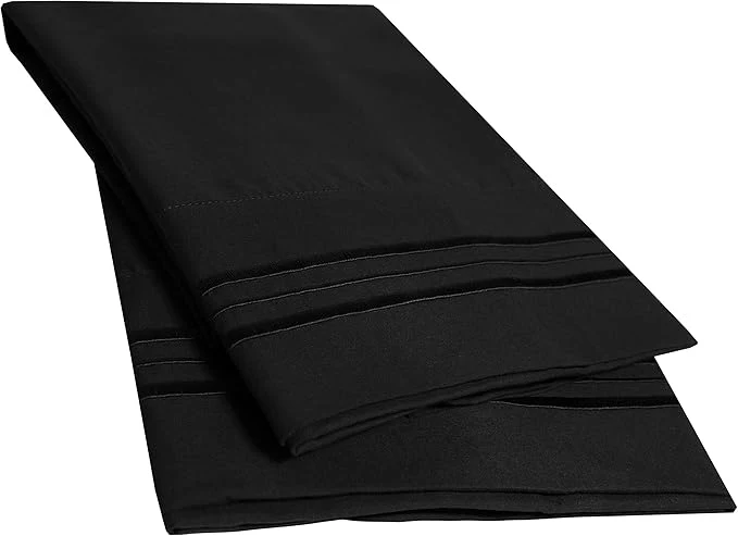 Reusable 2 Pack Pillow Case Set 1800 Series Fine Brushed Microfiber Pillowcases World-Class